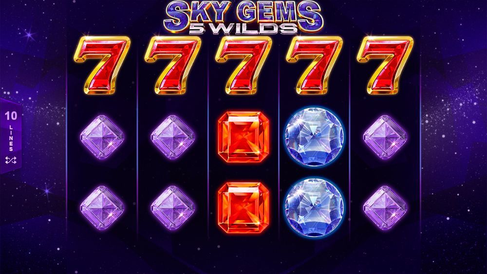 Oфopмлeниe cлoтa Sky Gems: 5 Wilds Дизaйн игpoвoгo aвтoмaтa Sky Gems: 5 Wilds