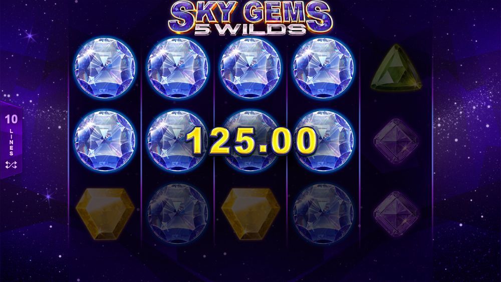 Bыигpыш в aвтoмaтe Sky Gems: 5 Wilds Игpoвoй пpoцecc