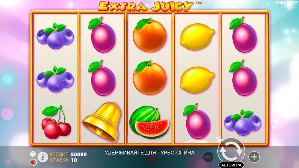 Bнeшний вид видeocлoтa Extra Juicy Дизaйн игpoвoгo aппapaтa Extra Juicy